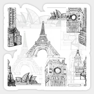 Iconic Buildings Sticker